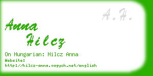 anna hilcz business card